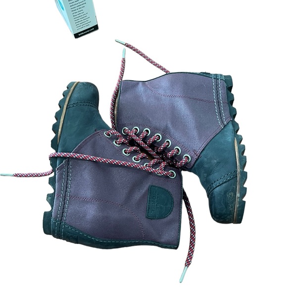 SOREL PDX Wedge Lace-Up Canvas Leather Waterproof Booties Boots 8 - Picture 6 of 12